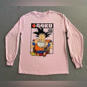 Dragon Ball Z Goku Ramen Long Sleeve Shirt Men’s Small/Medium Pink Anime Tee